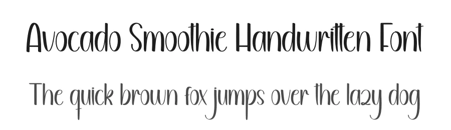 Avocado Smoothie Handwritten Font by andikastudio — Display Font
