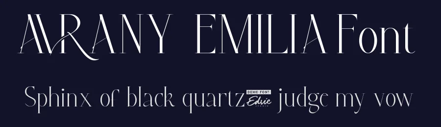 Avrany Emilia Font by edricstudio — Display Font — thumbnail 2