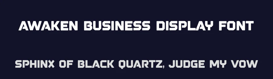 Awaken Business Display Font by freshtypeink — Display Font — thumbnail 2