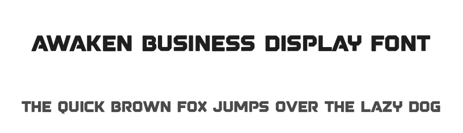 Awaken Business Display Font by freshtypeink — Display Font