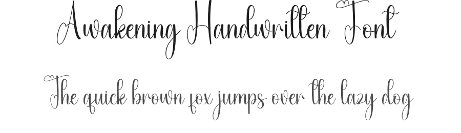 Awakening Handwritten Font by andikastudio — Script Handwritten Font