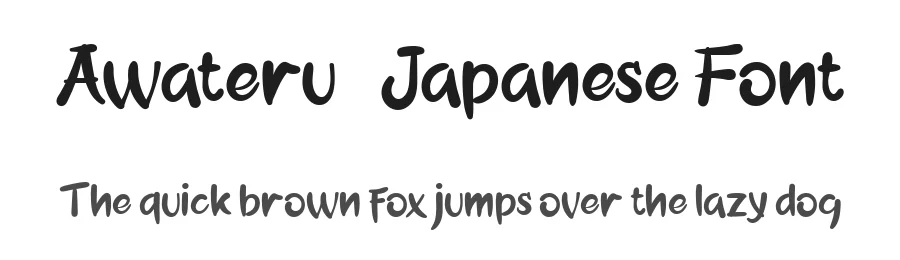 Awateru β Japanese Font by Inviline.co β Script Handwritten Font