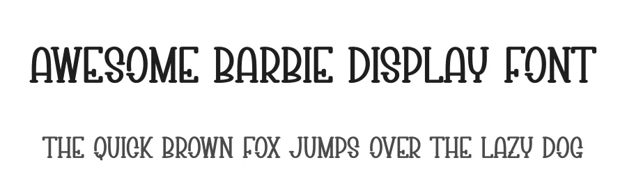 Awesome Barbie Display Font by creativeletter — Display Font