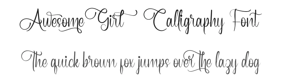 Awesome Girl Calligraphy Font by noahtype — Script Handwritten Font