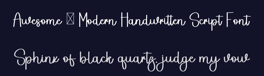 Awesome – Modern Handwritten Script Font by freshtypeink — Script Handwritten Font — thumbnail 2