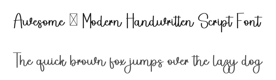 Awesome – Modern Handwritten Script Font by freshtypeink — Script Handwritten Font