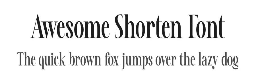 Awesome Shorten Font by timelesstype.co — Serif Font