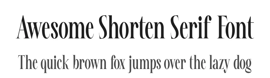 Awesome Shorten Serif Font by timelesstype.co — Display Font