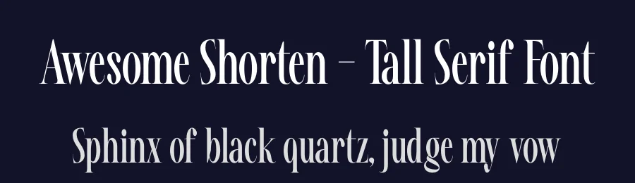 Awesome Shorten – Tall Serif Font by timelesstype.co — Display Font — thumbnail 2