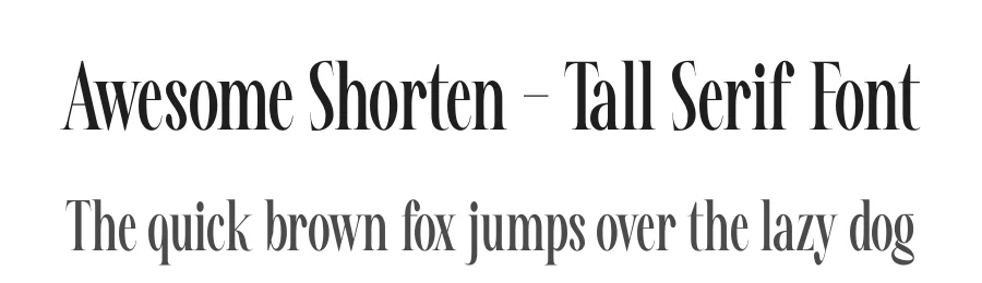 Awesome Shorten – Tall Serif Font by timelesstype.co — Display Font