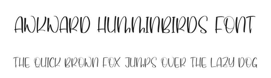 Awkward Humminbirds Font by perspectype — Decorative Font