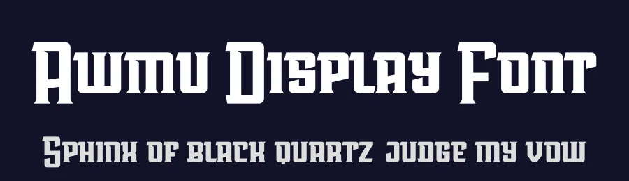 Awmu Display Font by dickysyafaat — Display Font — thumbnail 2