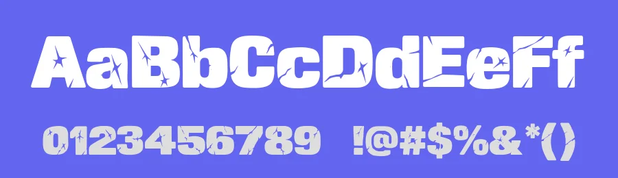 Axeblast Cracked Font by letterhanna — Decorative Font — thumbnail 3