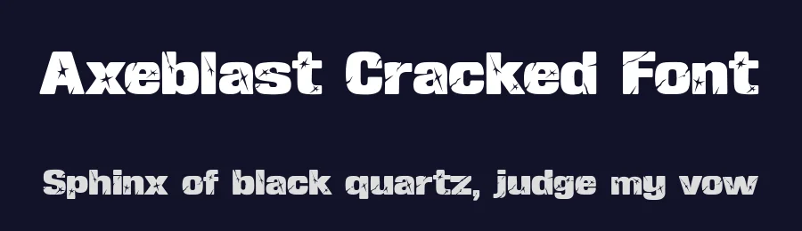 Axeblast Cracked Font by letterhanna — Decorative Font — thumbnail 2