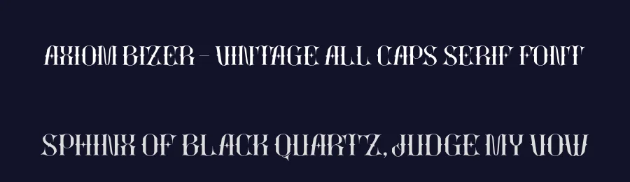 Axiom Bizer – Vintage All Caps Serif Font by timelesstype.co — Serif Font — thumbnail 2
