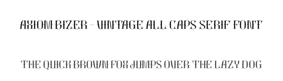Axiom Bizer – Vintage All Caps Serif Font by timelesstype.co — Serif Font