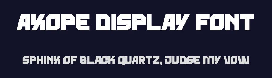 Axope Display Font by Maiko Hatta — Display Font — thumbnail 2