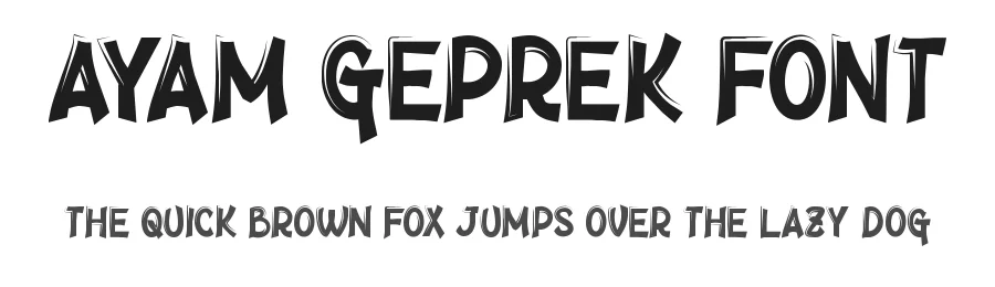 Ayam Geprek Font by edricstudio — Display Font