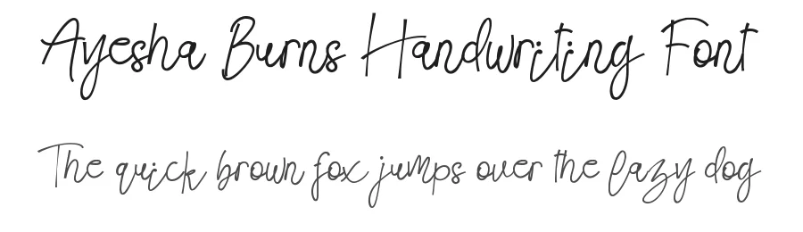 Ayesha Burns Handwriting Font by edricstudio — Script Handwritten Font