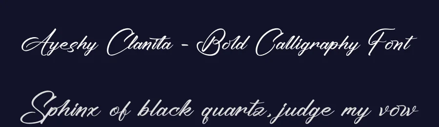 Ayeshy Clanita – Bold Calligraphy Font by stylishtype.co — Script Handwritten Font — thumbnail 2