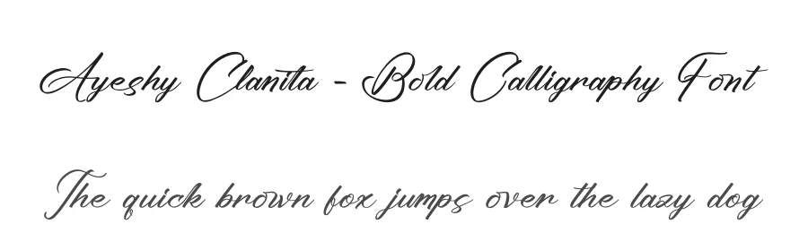 Ayeshy Clanita – Bold Calligraphy Font by stylishtype.co — Script Handwritten Font