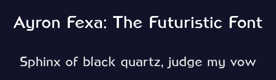 Ayron Fexa: The Futuristic Font by letterhanna — Display Font — thumbnail 2