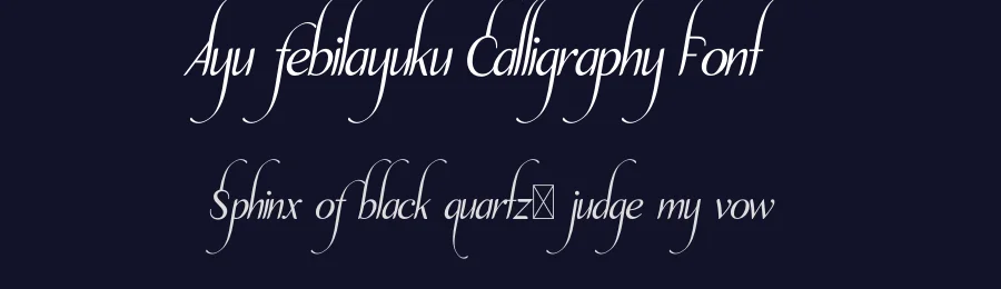 Ayu febilayuku Calligraphy Font by andikastudio — Script Handwritten Font — thumbnail 2