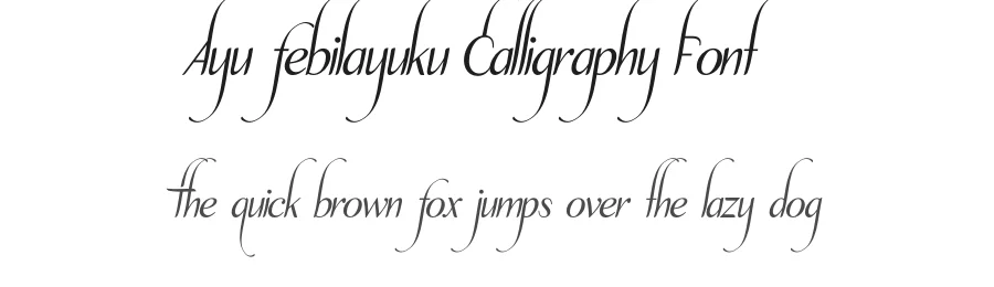 Ayu febilayuku Calligraphy Font by andikastudio — Script Handwritten Font