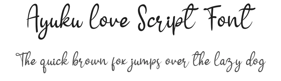 Ayuku love Script Font by andikastudio — Script Handwritten Font