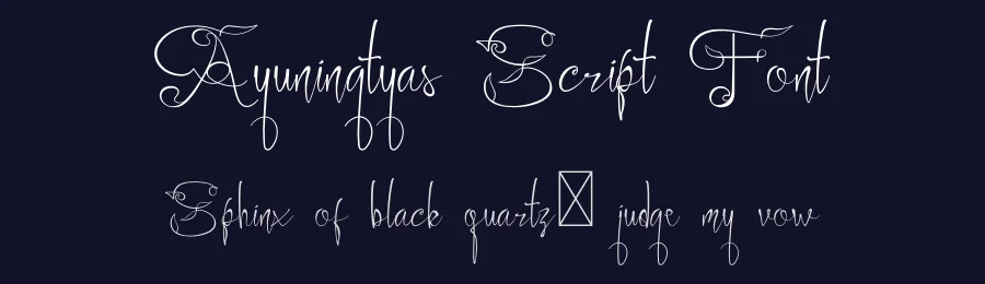 Ayuningtyas Script Font by IntrovArtZone — Script Handwritten Font — thumbnail 2