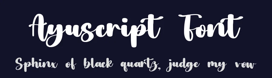 Ayuscript Font by qwrtype — Script Handwritten Font — thumbnail 2