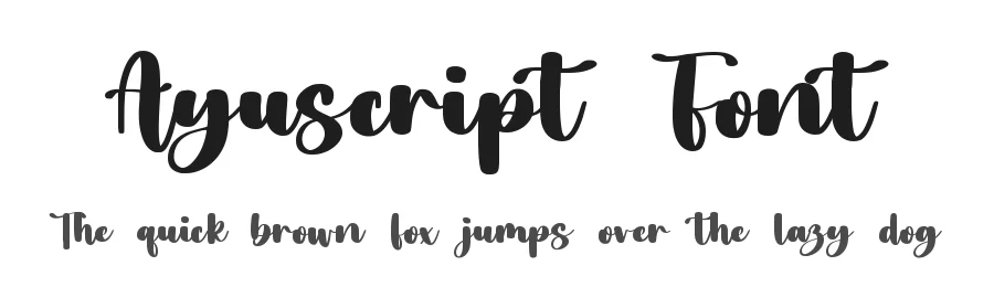 Ayuscript Font by qwrtype — Script Handwritten Font