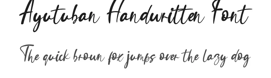 Ayutuban Handwritten Font by andikastudio — Script Handwritten Font