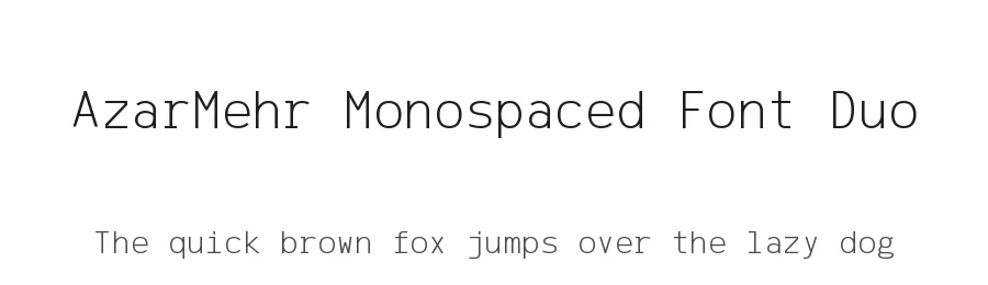 AzarMehr Monospaced Font Duo by Amin Abedi — Display Font