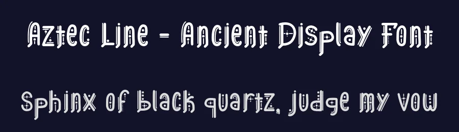 Aztec Line – Ancient Display Font by Attype-Studio — Display Font — thumbnail 2