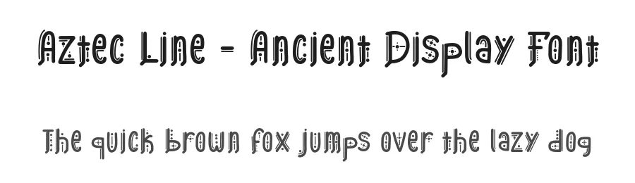 Aztec Line – Ancient Display Font by Attype-Studio — Display Font