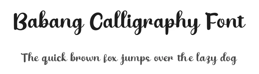 Babang Calligraphy Font by twinletter — Script Handwritten Font
