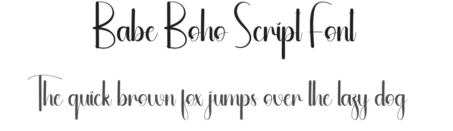 Babe Boho Script Font by andikastudio — Script Handwritten Font