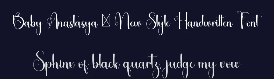 Baby Anastasya – New Style Handwritten Font by freshtypeink — Script Handwritten Font — thumbnail 2