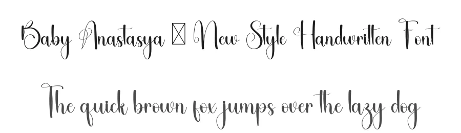Baby Anastasya – New Style Handwritten Font by freshtypeink — Script Handwritten Font