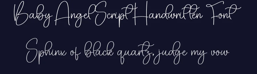 Baby Angel Script Handwritten Font by creativeletter — Script Handwritten Font — thumbnail 2