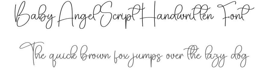Baby Angel Script Handwritten Font by creativeletter — Script Handwritten Font
