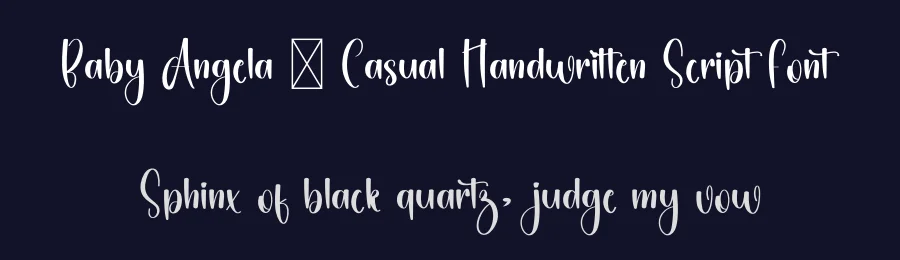 Baby Angela – Casual Handwritten Script Font by freshtypeink — Script Handwritten Font — thumbnail 2