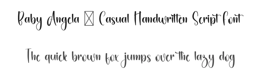 Baby Angela – Casual Handwritten Script Font by freshtypeink — Script Handwritten Font