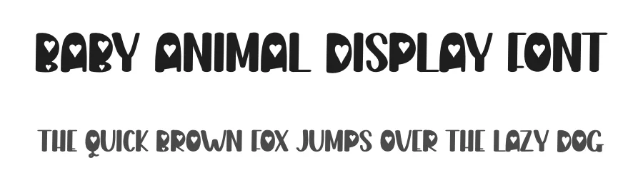 Baby Animal Display Font by creativeletter — Display Font