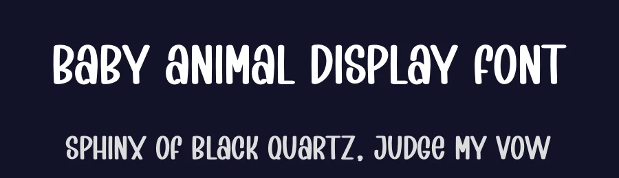 Baby Animal Display Font by creativeletter — Display Font — thumbnail 2