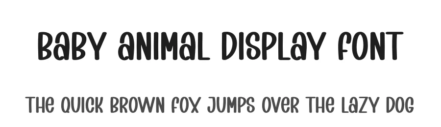 Baby Animal Display Font by creativeletter — Display Font