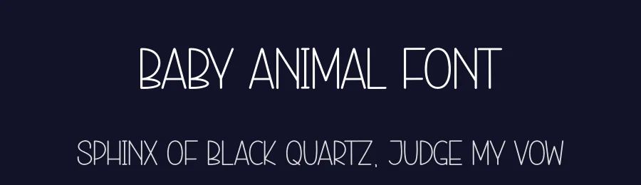 Baby Animal Font by creativeletter — Display Font — thumbnail 2