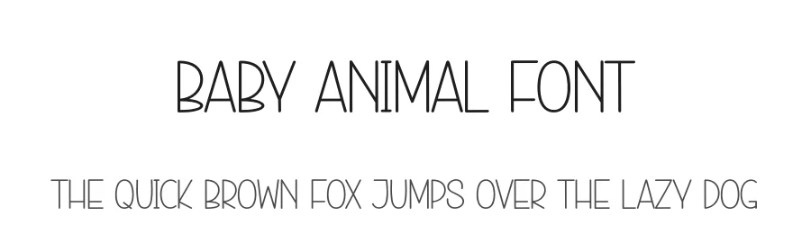 Baby Animal Font by creativeletter — Display Font
