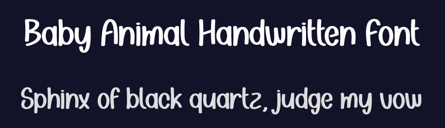 Baby Animal Handwritten Font by creativeletter — Display Font — thumbnail 2